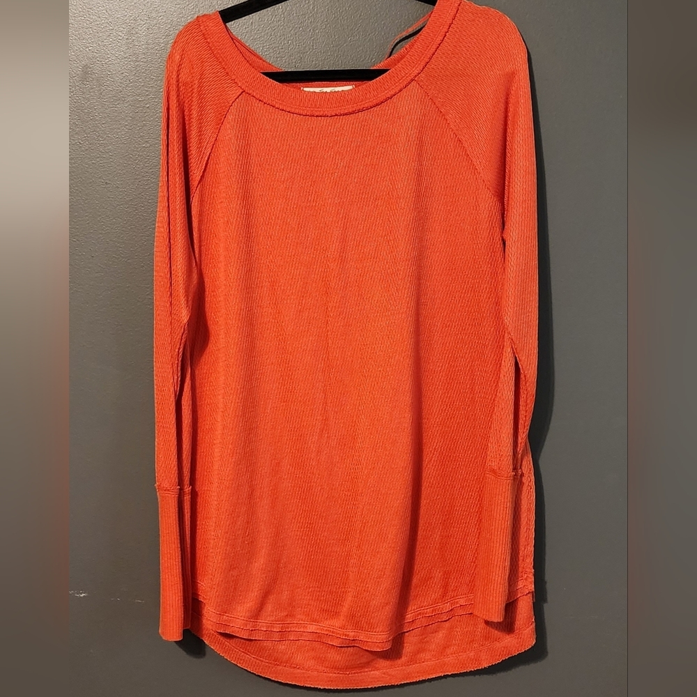 Free People waffle knit shirt